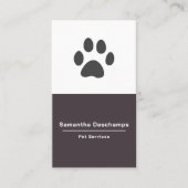 Carte de visite vertical des services pour animaux (Devant)