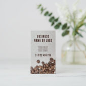 Carte de visite vertical du café (Debout devant)