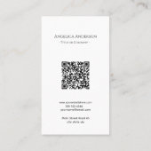 Carte de visite vertical du Fleur sauvage de code  (Dos)