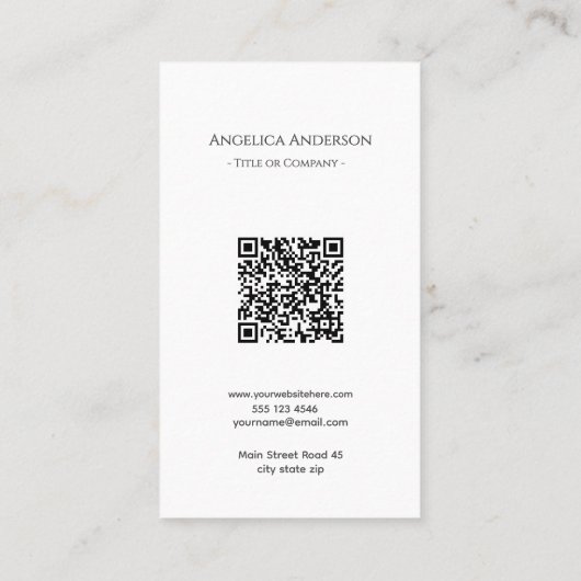 Carte de visite vertical du Fleur sauvage de code  (Dos)