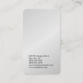 Carte De Visite Vertical élégant moderne lin de qualité supérieure (Dos)