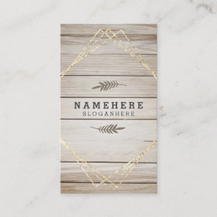 Carte de visite vertical en bois foncé moderne