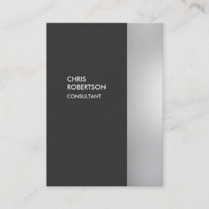 Carte de visite vertical gris élégant Chubby