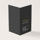 Carte De Visite Vertical gris noir professionnel simple moderne (Extérieur)