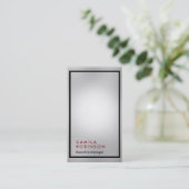 Carte De Visite Vertical gris professionnel moderne gestionnaire s (Debout devant)