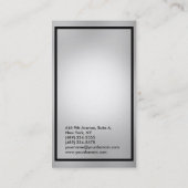 Carte De Visite Vertical gris professionnel moderne gestionnaire s (Dos)