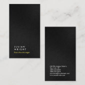 Carte De Visite Vertical gris professionnel simple gestionnaire si (Devant / Derrière)