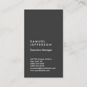 Carte De Visite Vertical gris professionnel simple moderne