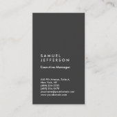 Carte De Visite Vertical gris professionnel simple moderne (Devant)