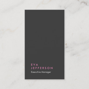 Carte De Visite Vertical gris rose girly professionnel