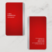 Carte de visite vertical gris-rouge arrondi (Devant / Derrière)