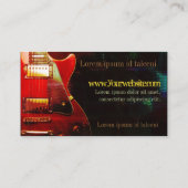 CARTE DE VISITE vertical GUITAR "GrungeRed" (Dos)
