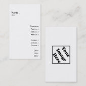 Carte De Visite Vertical lissez 2 (Devant / Derrière)