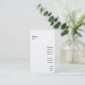 Carte De Visite Vertical lissez 2 (Debout devant)