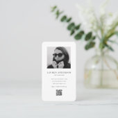 Carte de visite vertical minimaliste avec photo et (Debout devant)