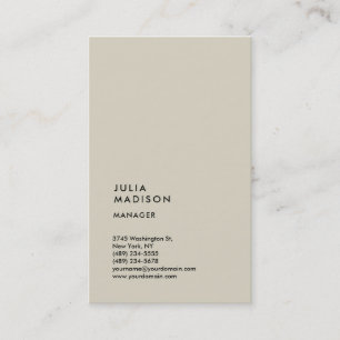 Carte De Visite Vertical Minimaliste Couleurs pastel tendance