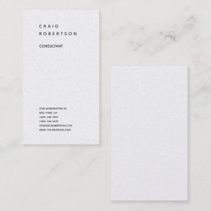 Carte De Visite Vertical Minimaliste Moderne Élégante Perle de Lux
