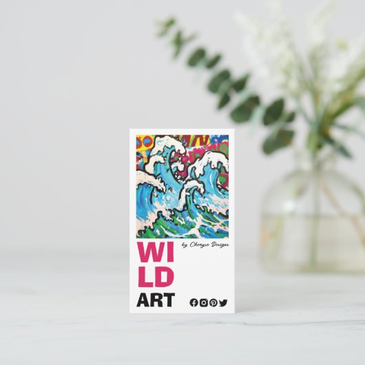 Carte de visite vertical moderne (Debout devant)