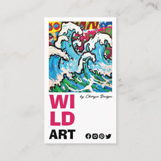 Carte de visite vertical moderne (Devant)