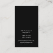 Carte De Visite Vertical moderne élégant noir & blanc professionne (Dos)