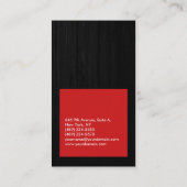 Carte De Visite Vertical moderne gris bois rouge professionnel (Dos)