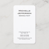 Carte De Visite Vertical Noir & Blanc Moderne Design tendance (Devant)