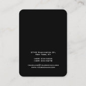 Carte De Visite Vertical noir blanc rayures Design d'art unique (Dos)