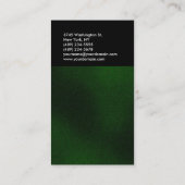 Carte De Visite Vertical Noir Qualité Vert Tendance (Dos)