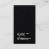 Carte De Visite Vertical noir rouge professionnel plaine moderne (Dos)