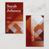 Carte de visite vertical Office Abstrait (Devant / Derrière)