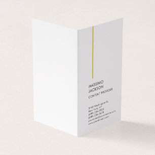 Carte De Visite Vertical Plain Simple Noir Blanc Minimaliste