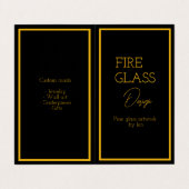 Carte de visite vertical plié par livre (Extérieur déplié)