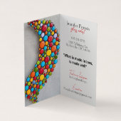 Carte de visite vertical plié par livre (Intérieur)