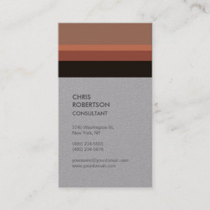 Carte De Visite Vertical Premium Gris Minimaliste Moderne