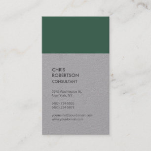 Carte De Visite Vertical Premium Gris Minimaliste Moderne
