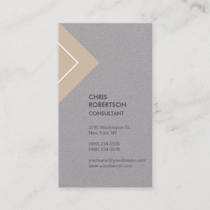 Carte De Visite Vertical Premium Gris Minimaliste Moderne