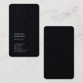 Carte De Visite Vertical Premium Noir tendance Professlonal (Devant / Derrière)