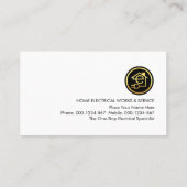 Carte De Visite Vertical Red Electricity Symbol Buttons (Dos)