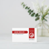 Carte De Visite Vertical Red Layer Private Business Enterprise (Debout devant)
