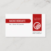 Carte De Visite Vertical Red Layer Private Business Enterprise (Devant)
