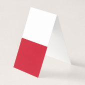 Carte De Visite Vertical Red White Trendy Manager Consultant (Dos)