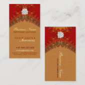 Carte de visite vertical rouge 2 (Devant / Derrière)