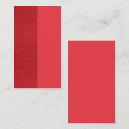 Carte de visite vertical rouge à deux tons - perso (Devant / Derrière)