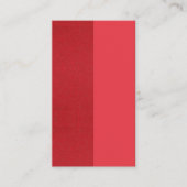 Carte de visite vertical rouge à deux tons - perso (Devant)