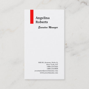 Carte De Visite Vertical rouge blanc professionnel simple minimali