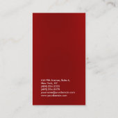 Carte De Visite Vertical rouge couleur professionnelle moderne sim (Dos)