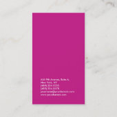 Carte De Visite Vertical rouge violet girly professionnel (Dos)