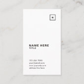 Carte de visite vertical simple minimaliste (Dos)