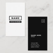 Carte de visite vertical simple minimaliste (Devant / Derrière)