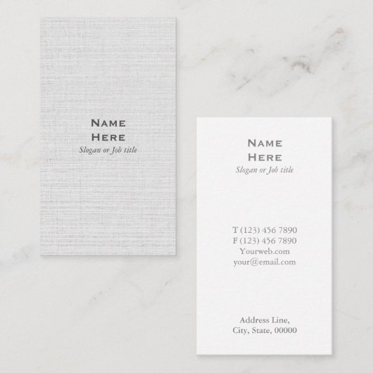 Carte de visite vertical simple professionnel (Devant / Derrière)